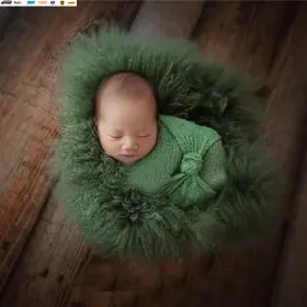 Usa-viralfinds 445007374397 Newborn Photo Props Wool Blanket For Baby Shoot Posing Backdrop Soft Fluffy Blan #3