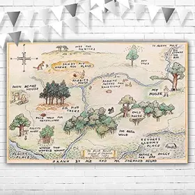 1-m34302x Vv Backdrop 100 Acre Woods Bear Baby Shower 5x3ft Background Happy Birthday #2