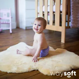 Wsbaby1 Waysoft 791102600426 Baby Sheepskin Rug Oeko-tex Certified Safe And Natural 36x24 Yellow #2