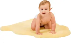 Wsbaby1 Waysoft 791102600426 Baby Sheepskin Rug Oeko-tex Certified Safe And Natural 36x24 Yellow
