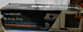 880sk Westcott 8ftx13ft Neutral Gray Sweep X-drop Pro Wrinkle-resistant Backdrop Kit