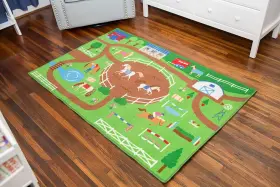 697502 Wildkin Kids Educational Play Rug For Boys And Girls 39 X 80 Inch Horse #2