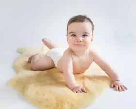 Lambskinrug2x3 Woolino Sheepskin Luxuriously Soft Fluffy Rug For Bedroom Large 36 Inch Flax #3