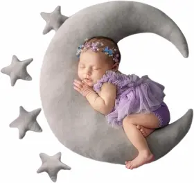 Yarstar Yr-12210202-5051 1 4pcs Baby Moon Star Pillow Set Newborn Posing Photography Prop St