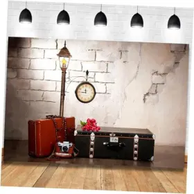 Zling Zl23926 7x5ft Vintage Suitcases Backdrop Retro Old Cracked Wall Suitcase Luggage