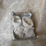 Vintage Baby Booties White Knit First Steps Gift Box Newborn 0-3M. Fixed Price $18.95.