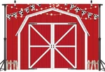 Red Barn Door Backdrop Wooden Farmhouse Photography Rustic Bac.... Fixed Price $15.24.
