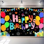 Art Angels 7 X 5 Ft Happy Birthday Backdrop Balloon Colorful. Fixed Price $17.50.