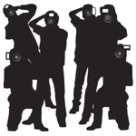 Beistle 2-COUNT Paparazzi Cutouts, Thin Printed Clear Plastic 63", Black. Fixed Price $12.89.