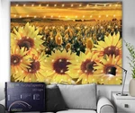 Yellow Sunflower Backdrop Floral Design Serene Nature Wedding Photo Art. Fixed Price $25.99.