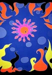 Uv Reactive Psychedelic Backdrop Fluorescent Glow Tapestry Wall Hanging Art. Fixed Price $29.99.