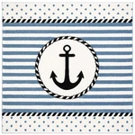 Safavieh Carousel Kids Collection Area Rug 4 Square Ivory Navy Non-shedding. Fixed Price $59.95.