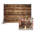 Lfeey Wood Backdrops For Photography Grunge Vintage Worn 10X8FT, Brown. Fixed Price $50.12.