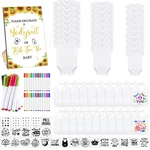 Panitay 100 Pcs Blank Bib Bodysuit Baby Shower Set Sign. Fixed Price $85.16.