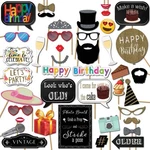 Birthday Photo Booth Props 41-PC Kit With 8 X 10-INCH Sign, 60 Adhesive Pad.... Fixed Price $25.87.