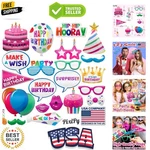 Birthday Photo Booth Props Kit - 22 Pc, Multicolored Happy Party F.... Fixed Price $12.79.