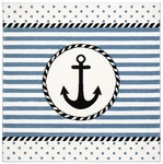 Safavieh Carousel Kids Ivory / Navy 4' X Square Area Rug CRK124A-4SQ. Fixed Price $60.99.