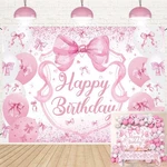 Pink Backdrop For Girls 7X5FT Balloon Bowknot Photography Background.... Fixed Price $17.44.