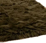Gorilla Grip Ultra Soft Brown Fluffy Faux Fur Rug, 2FT 8FT. Fixed Price $30.60.
