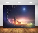 Beleco 5X3FT Fabric Bible Scene Shepherd And Sheep Backdrop N5-A19421. Fixed Price $17.58.