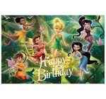 Tinker Bell Backdrop Peter Pan Birthday Party Fairy Photo Background Banner. Fixed Price $10.18.