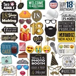 18TH Birthday Props 41-PC Kit With X 10-INCH Sign,.... Fixed Price $25.87.