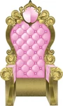 Beistle 3-D Pink Gold Throne Stand-up Prop Large Chair Party Decoration X 1.75. Fixed Price $134.00.