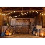 Ofila Western Farm Barn Backdrop Fabric Rustic Cowboy 10X8FT, Brown. Fixed Price $51.46.