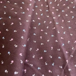 Brown Background Pink Blue White Flowers Cotton Peter Pan Fabrics 3 Yards. Fixed Price $26.00.