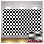 Black And Whiteracing Checker Texture Grid Chess Board Theme Photography Back.... Fixed Price $13.49.