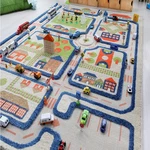 Ivi 3D Play Carpets, 59 X 39 Inch, Traffic Educational Toddler Mat Rug For Be.... Fixed Price $181.08.