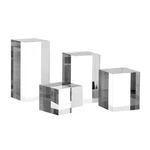 Kcgani Clear Polished Acrylic Cube Cylinder Round Photo Props, Transparent So.... Fixed Price $55.14.