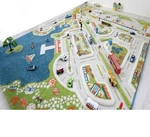 Ivi Mini City Thick 3D Kids Play Mat Rug Non Toxic 71 52.5 W. Fixed Price $180.00.