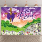 8X6FT Risen Easter Backdrop Spring Flowers Cross Theme Photography Back.... Fixed Price $32.83.