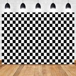 7X5FT Black And White Checkered Chessboard Theme Photography Background Child.... Fixed Price $15.89.