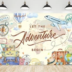 Riyidecor Let The Adventure Begin Backdrop World Map 7WX5H, Travel. Fixed Price $19.94.